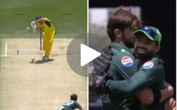 [Watch] Rizwan Hugs Shaheen Afridi As His Brilliant Setup Ends Aaron Hardie's Brief Stay